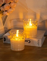 LED glass candle